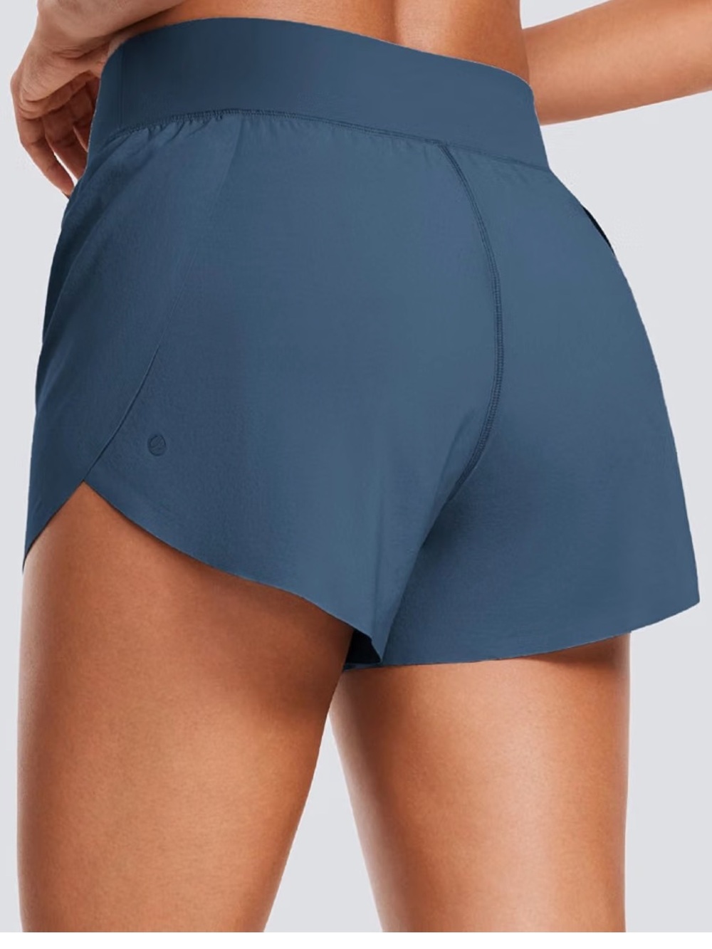 CRZ YOGA High-Waist Navy Blue Women’s Athletic Shorts